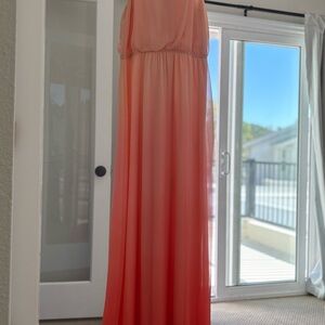 Elegant Pink Ombre Maxi Dress